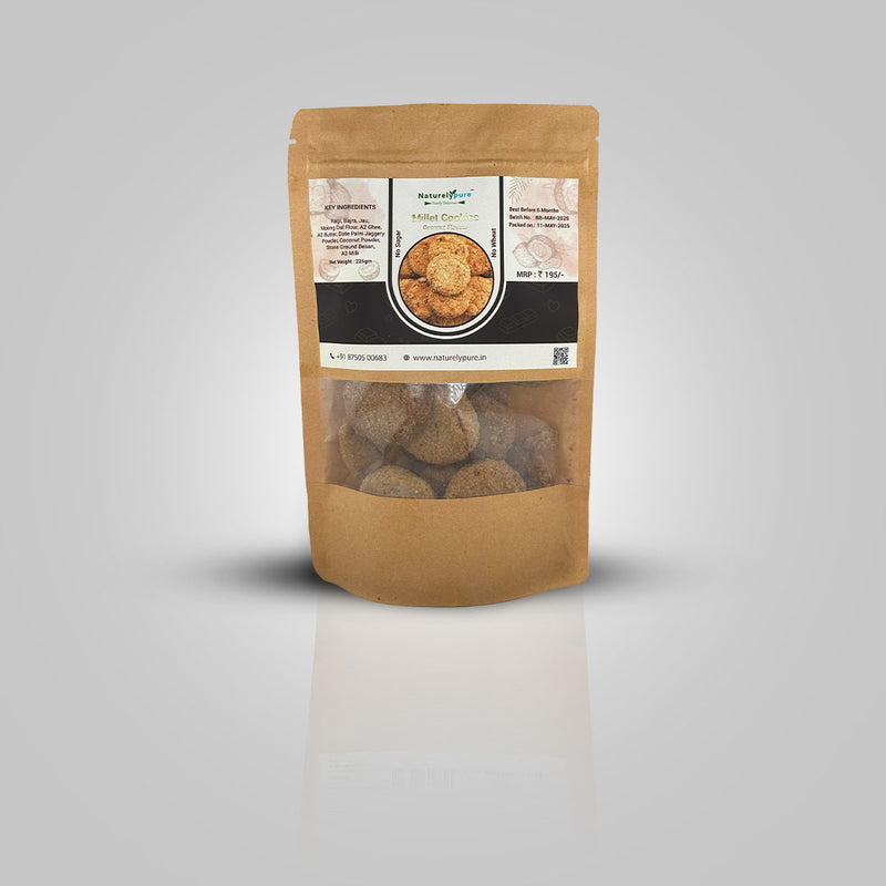 Millet Cookie - Coconut flavor-(225gm) | NaturelyPure