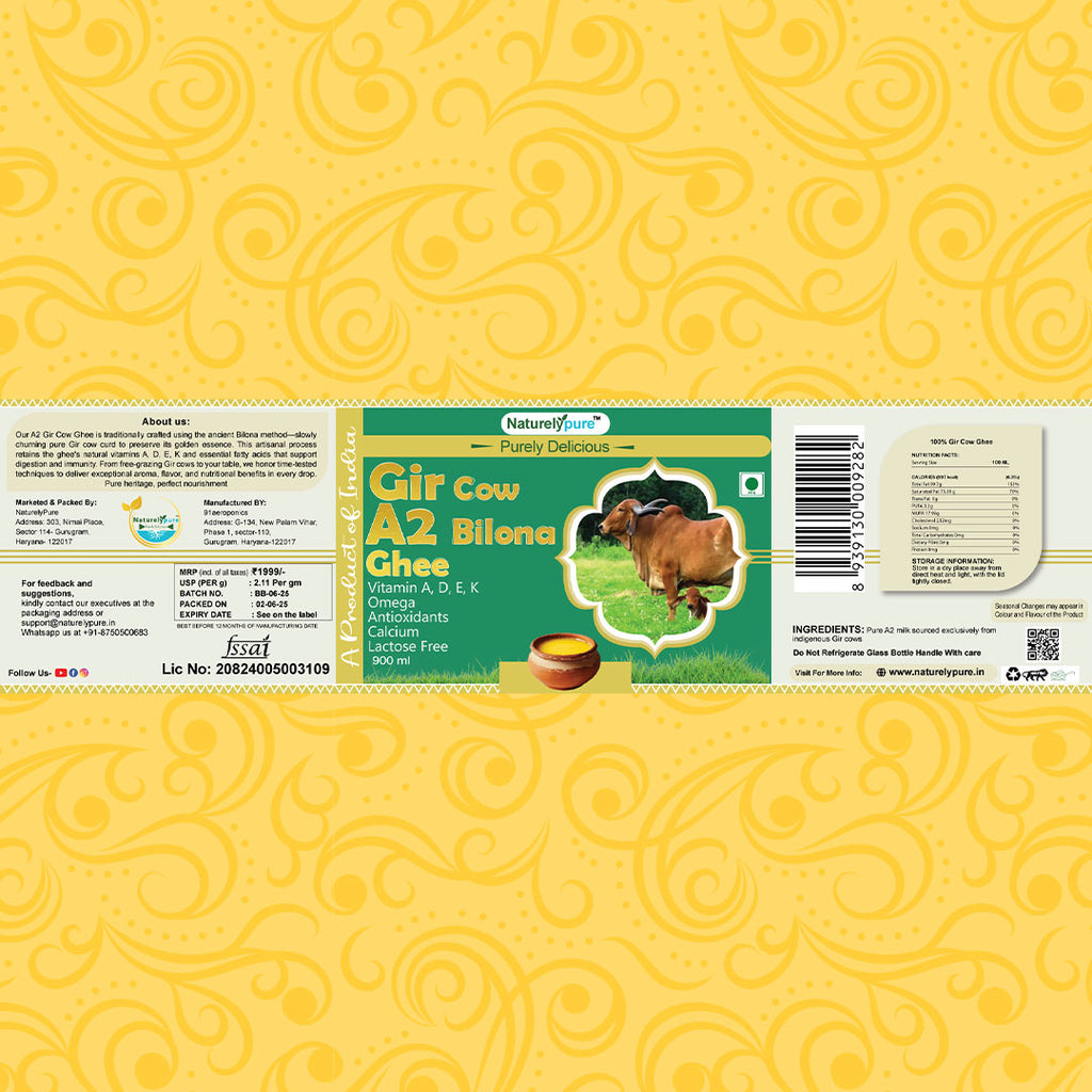 A2 Gir Cow Ghee - 1L | NaturelyPure