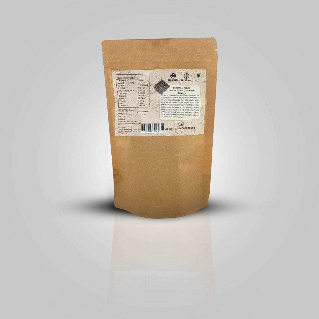 Millet Cookie - Chocolate Sesame flavor (225gm) | NaturelyPure