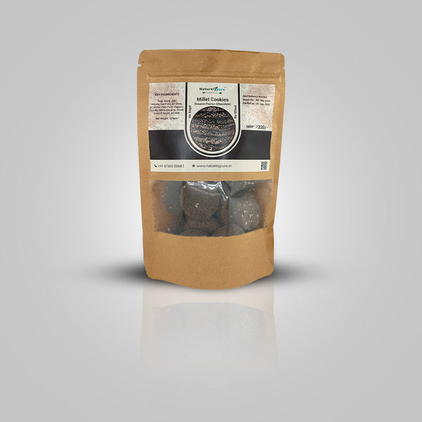 Millet Cookie - Chocolate Sesame flavor (200gm) | NaturelyPure