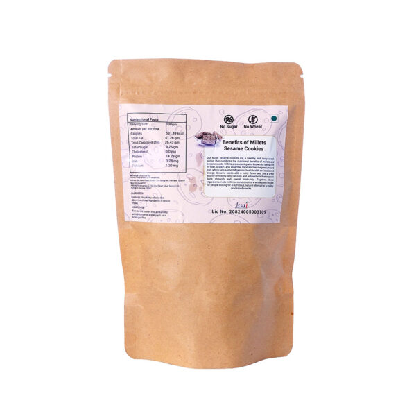 Second image of Millet Cookie - Chocolate Sesame flavor-(225gm)