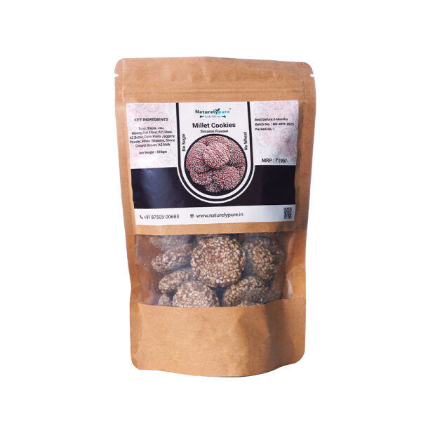 Millet Cookie - Chocolate Sesame flavor-(225gm)