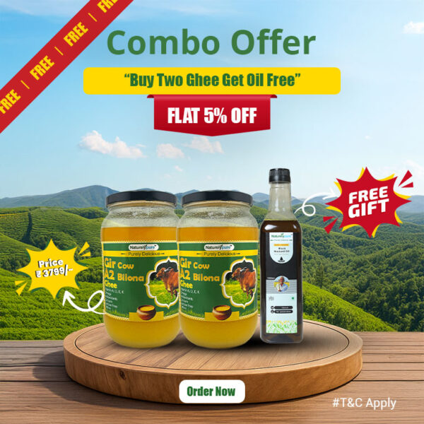 A2 Gir Cow Ghee Combo | Natural Oil Combo | Naturely Pure
